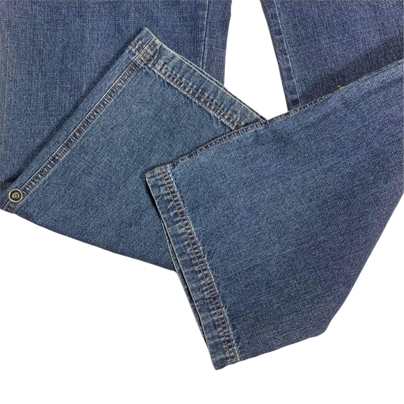 Vtg Northern Reflections Blue Jeans Size 12 Convertible Roll Tab Leg Denim Y2K - Picture 8 of 12